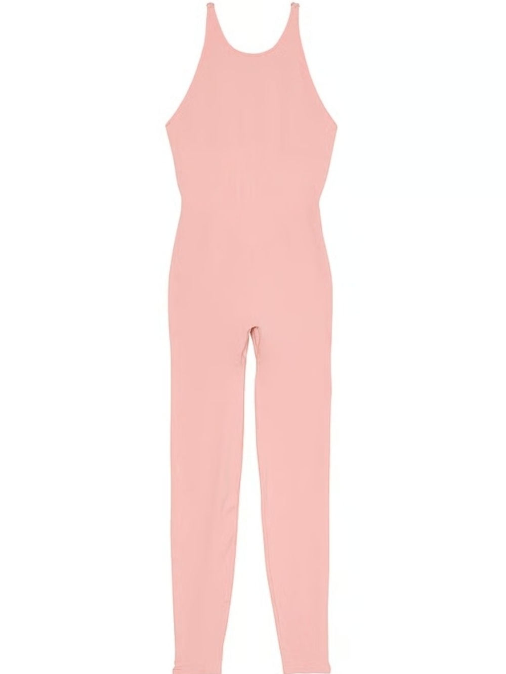 PINK Victoria's Secret Light Coral-Pink Sleeveless High-Neck Jumpsuit
